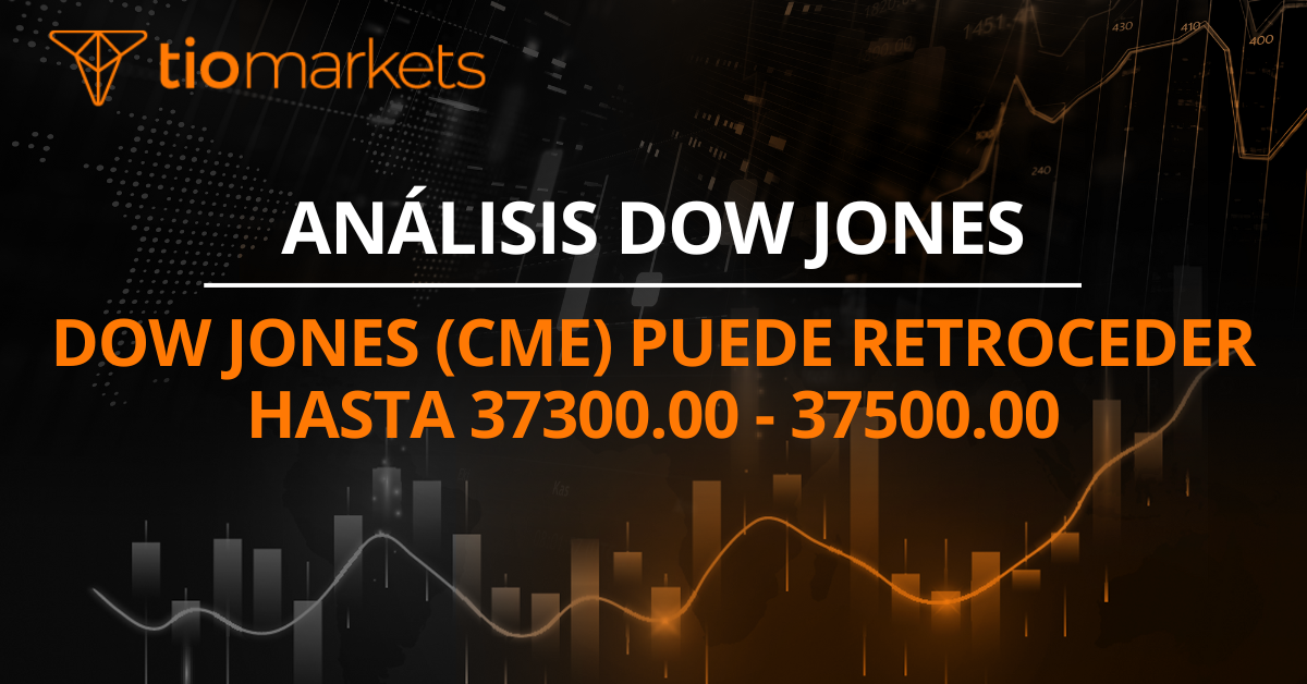 Dow Jones (CME) puede retroceder hasta 37300.00 - 37500.00